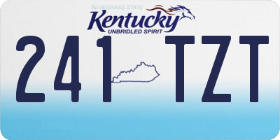 KY license plate 241TZT