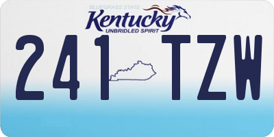 KY license plate 241TZW