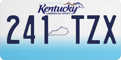 KY license plate 241TZX