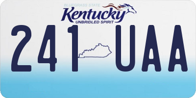 KY license plate 241UAA