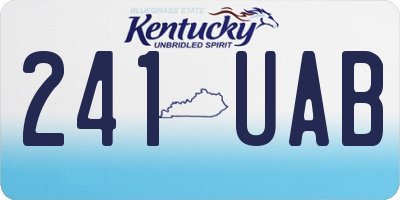 KY license plate 241UAB