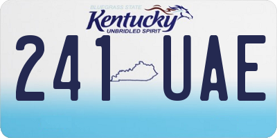 KY license plate 241UAE