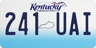 KY license plate 241UAI