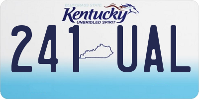 KY license plate 241UAL