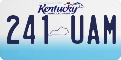 KY license plate 241UAM