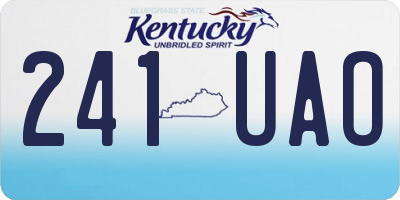 KY license plate 241UAO