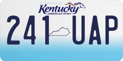 KY license plate 241UAP