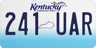 KY license plate 241UAR