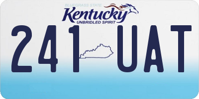 KY license plate 241UAT