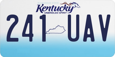 KY license plate 241UAV