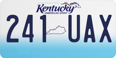 KY license plate 241UAX