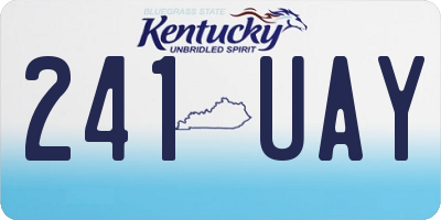 KY license plate 241UAY