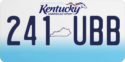 KY license plate 241UBB