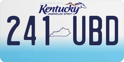 KY license plate 241UBD
