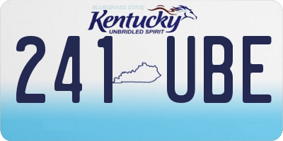 KY license plate 241UBE