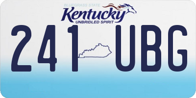 KY license plate 241UBG