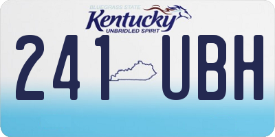 KY license plate 241UBH