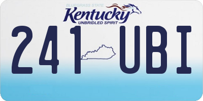 KY license plate 241UBI