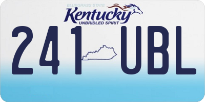 KY license plate 241UBL