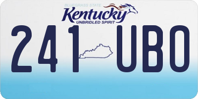 KY license plate 241UBO