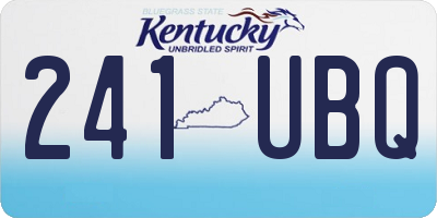 KY license plate 241UBQ