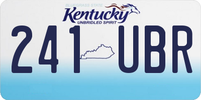 KY license plate 241UBR
