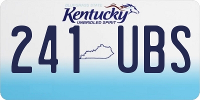 KY license plate 241UBS