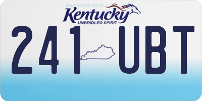 KY license plate 241UBT