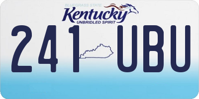 KY license plate 241UBU