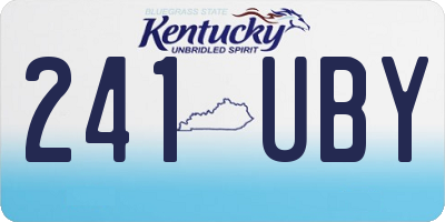KY license plate 241UBY