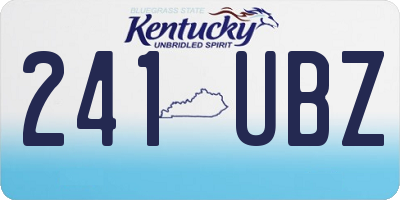 KY license plate 241UBZ