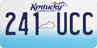 KY license plate 241UCC