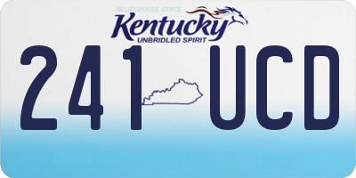 KY license plate 241UCD