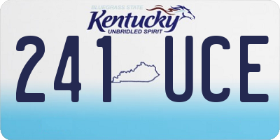 KY license plate 241UCE