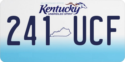 KY license plate 241UCF
