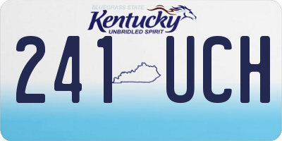 KY license plate 241UCH