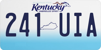 KY license plate 241UIA