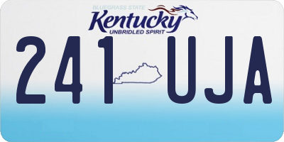 KY license plate 241UJA