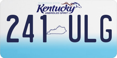 KY license plate 241ULG