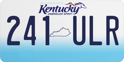 KY license plate 241ULR