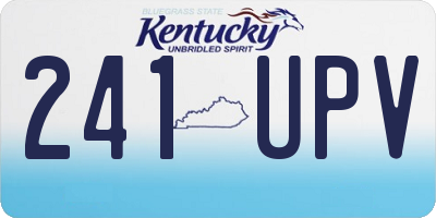 KY license plate 241UPV