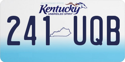 KY license plate 241UQB
