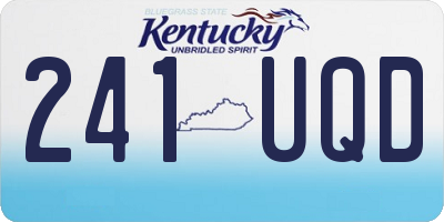 KY license plate 241UQD