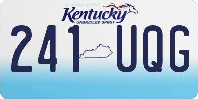 KY license plate 241UQG