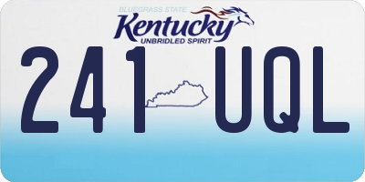 KY license plate 241UQL