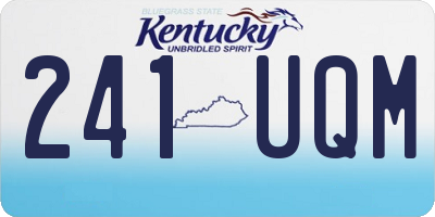 KY license plate 241UQM