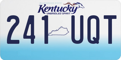 KY license plate 241UQT