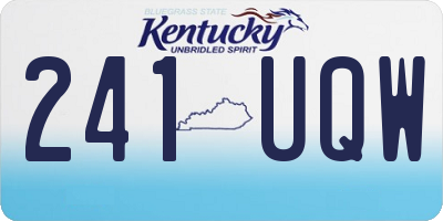KY license plate 241UQW