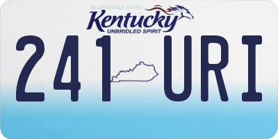 KY license plate 241URI