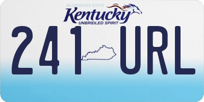 KY license plate 241URL